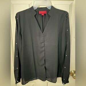 Jennifer Lopez Black Open Sleeve Blouse